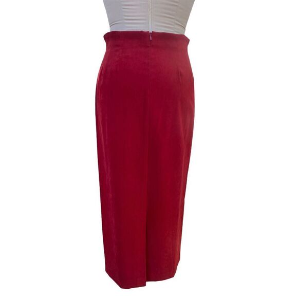 Casual Corner Annex Long Skirt Sz. 10 Red Poly/Spandex Blend. - Picture 5 of 12